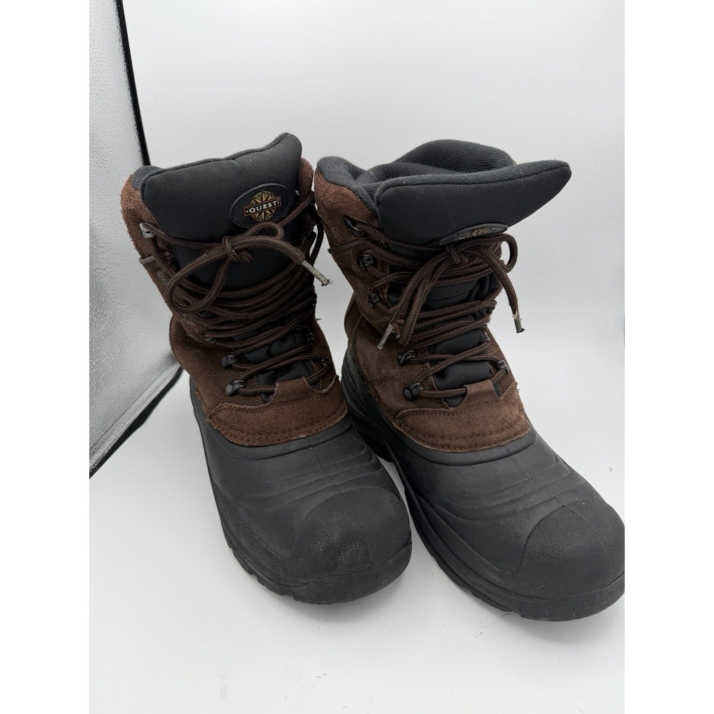 Quest Mens 9 Pac Boots Thinsulate Ultra Leather Insulated Winter Snow Brown 1804